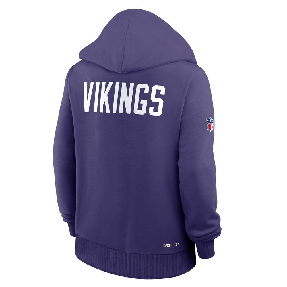 NFL Minnesota Vikings Women's Throwback Sideline Standard Issue Dri-FIT Hoodie