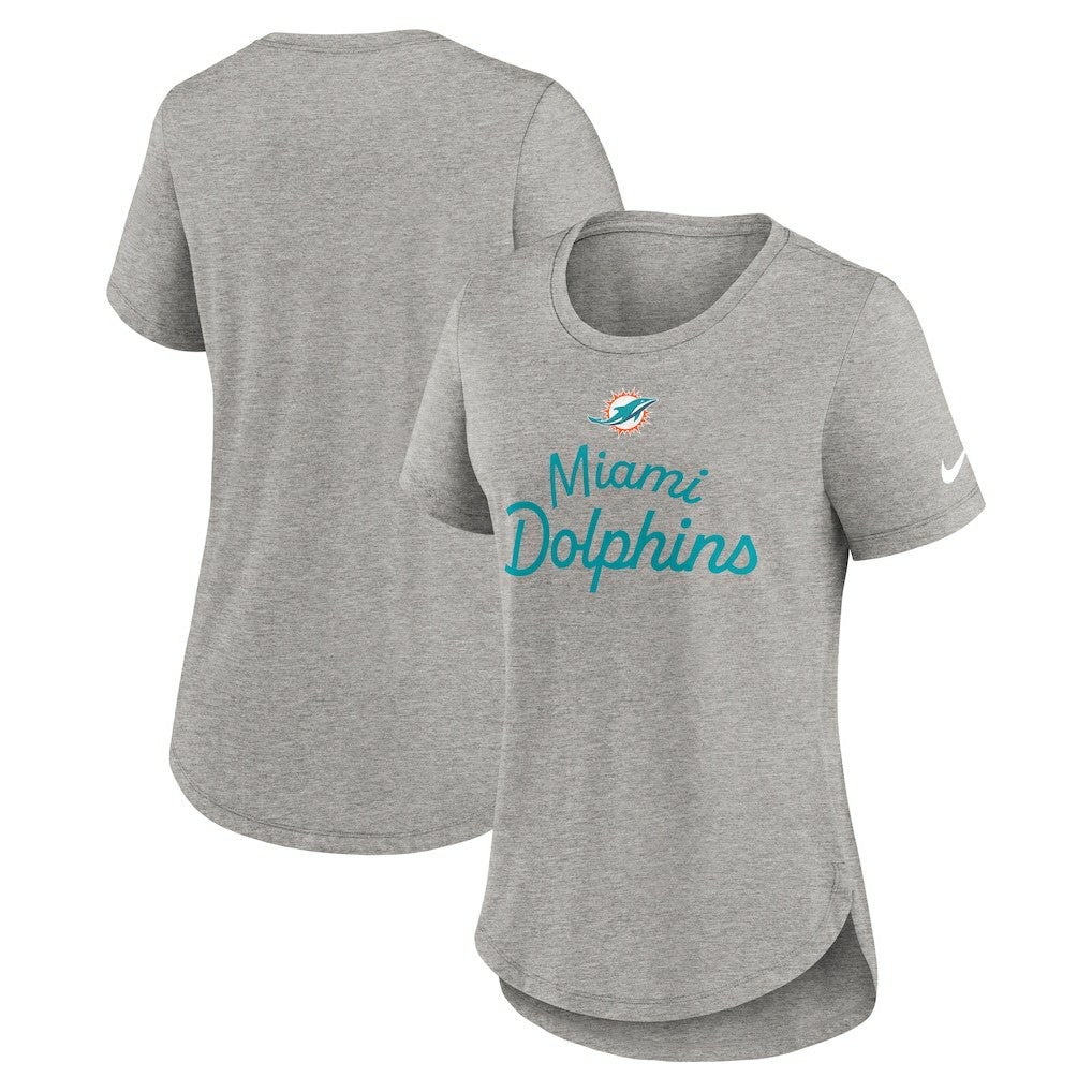 NFL Miami Dolphins Women's Script Tri-Blend T-Shirt