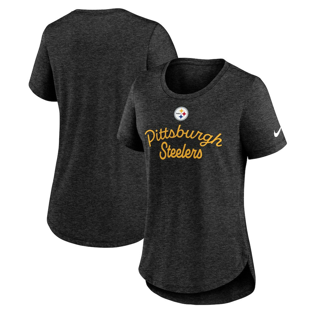 NFL Pittsburgh Steelers Women's Script Tri-Blend T-Shirt