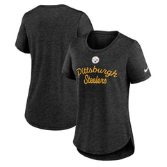 NFL Pittsburgh Steelers Women's Script Tri-Blend T-Shirt