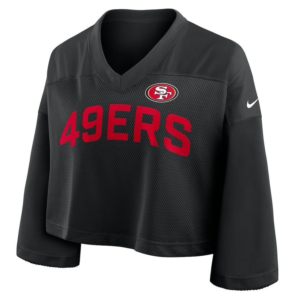 NFL San Francisco 49ers Women's Primetime Cropped Mesh Dri-FIT Fashion Jersey
