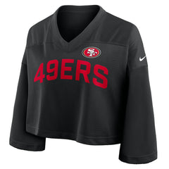 NFL San Francisco 49ers Women's Primetime Cropped Mesh Dri-FIT Fashion Jersey