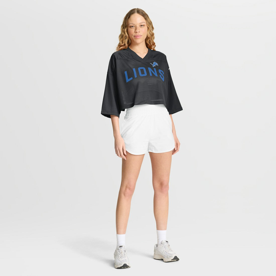 NFL Detroit Lions Women's Primetime Cropped Mesh Dri-FIT Fashion Jersey