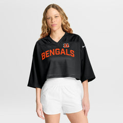 NFL Cincinnati Bengals Women's Primetime Cropped Mesh Dri-FIT Fashion Jersey