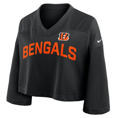 NFL Cincinnati Bengals Women's Primetime Cropped Mesh Dri-FIT Fashion Jersey