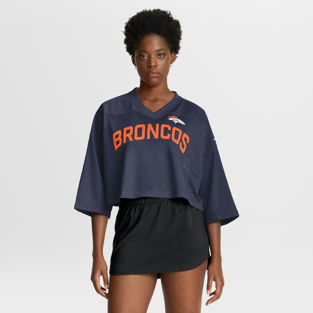 NFL Denver Broncos Women's Primetime Cropped Mesh Dri-FIT Fashion Jersey