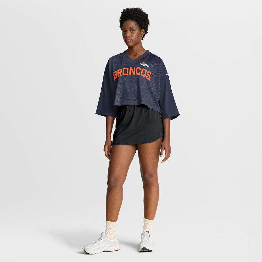 NFL Denver Broncos Women's Primetime Cropped Mesh Dri-FIT Fashion Jersey