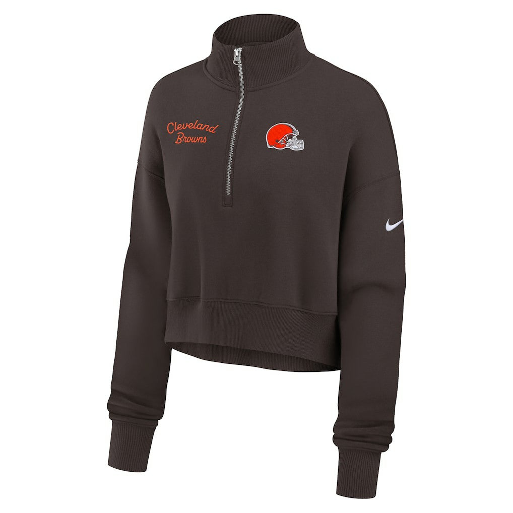 NFL Cleveland Browns Women's Primetime Phoenix Half-Zip Sweatshirt