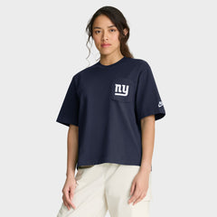 NFL New York Giants Women's Rewind Pocket Boxy T-Shirt