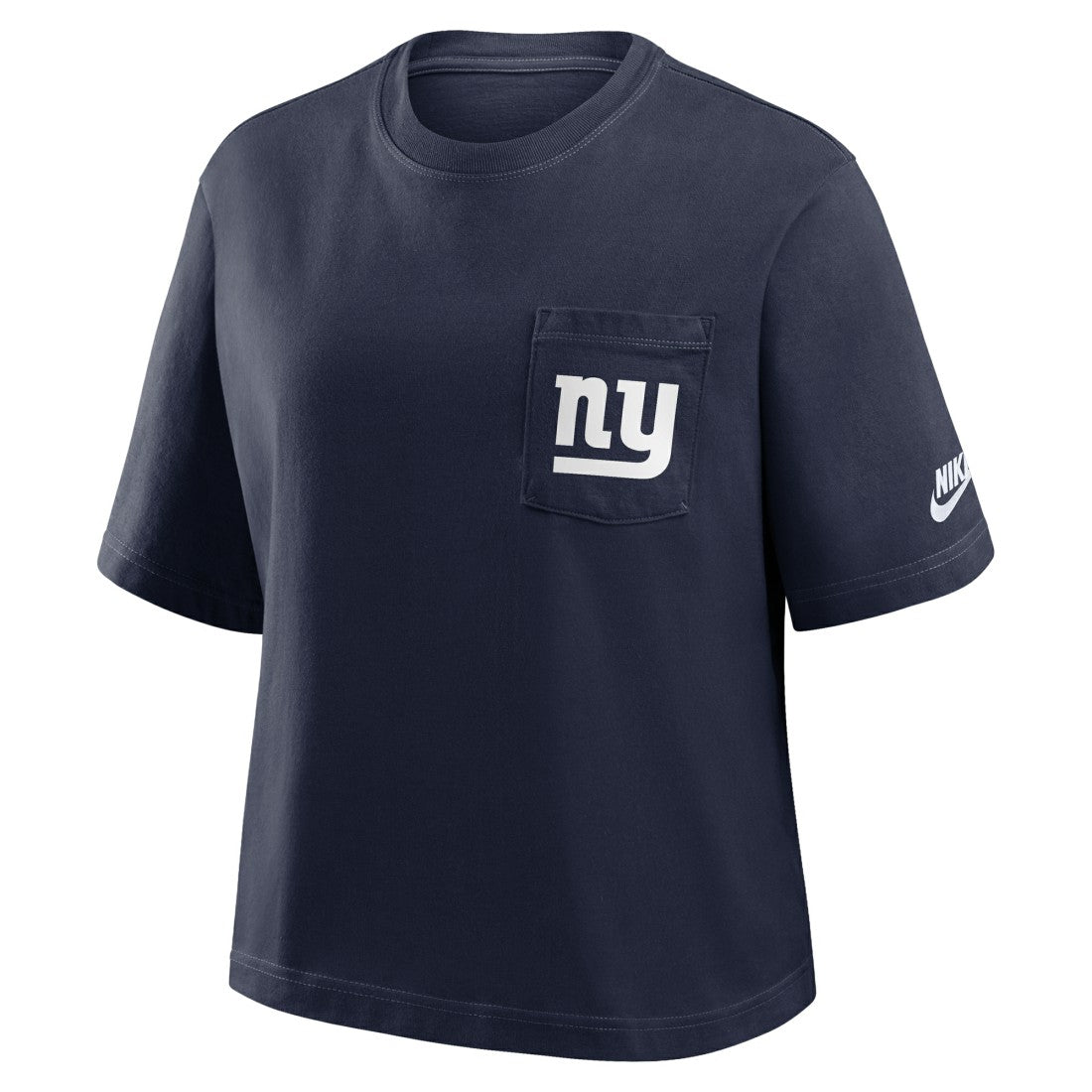 NFL New York Giants Women's Rewind Pocket Boxy T-Shirt