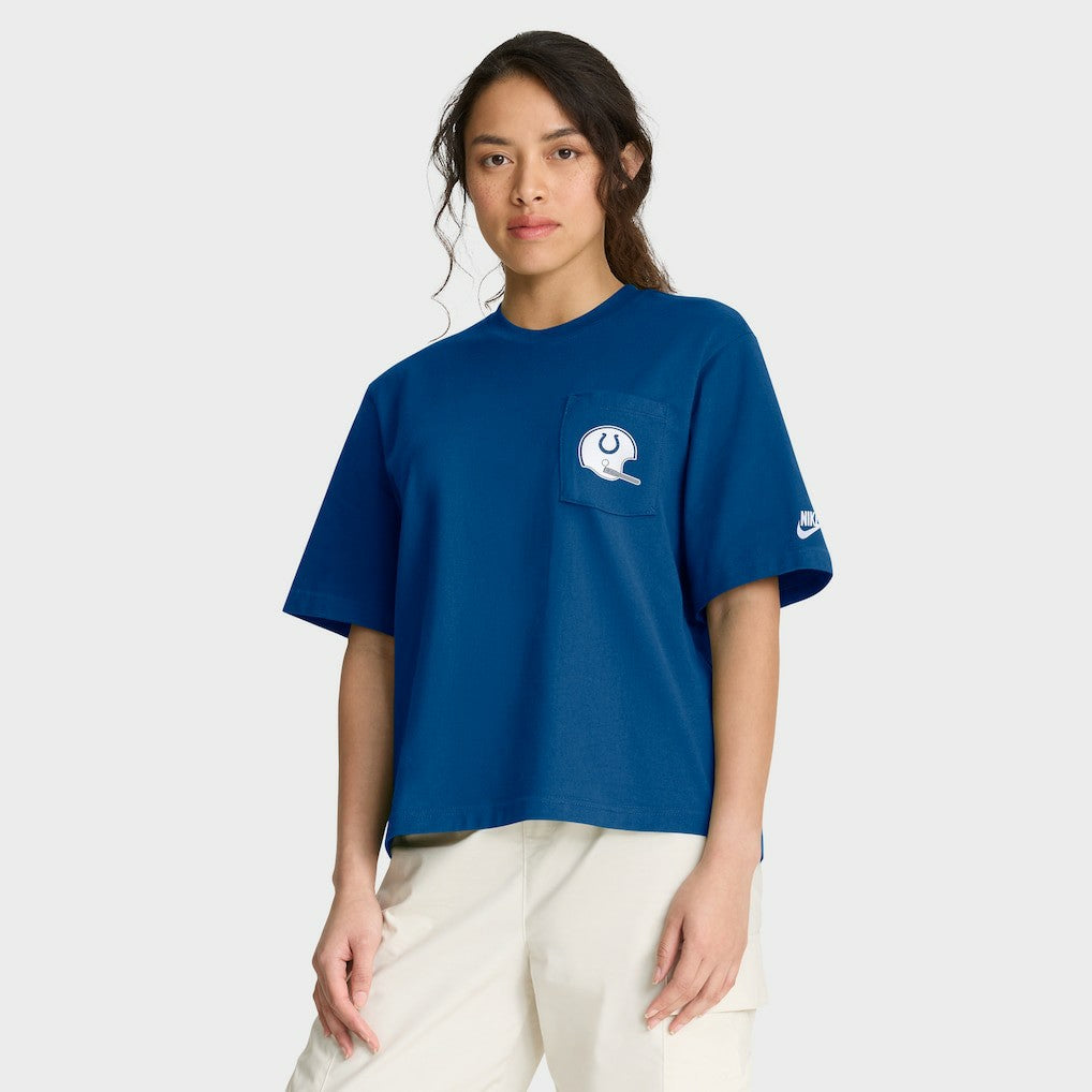 NFL Indianapolis Colts Women's Rewind Pocket Boxy T-Shirt