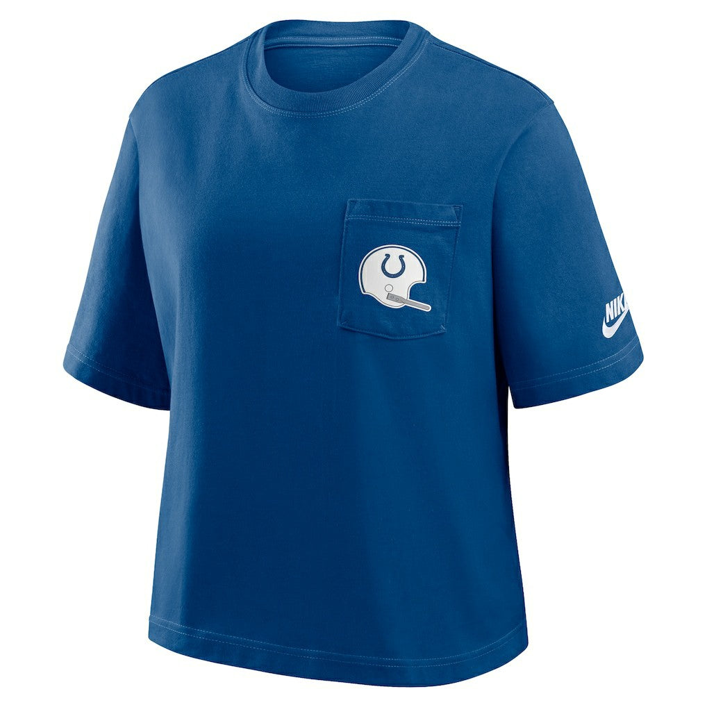 NFL Indianapolis Colts Women's Rewind Pocket Boxy T-Shirt