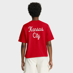 NFL Kansas City Chiefs Women's Rewind Pocket Boxy T-Shirt