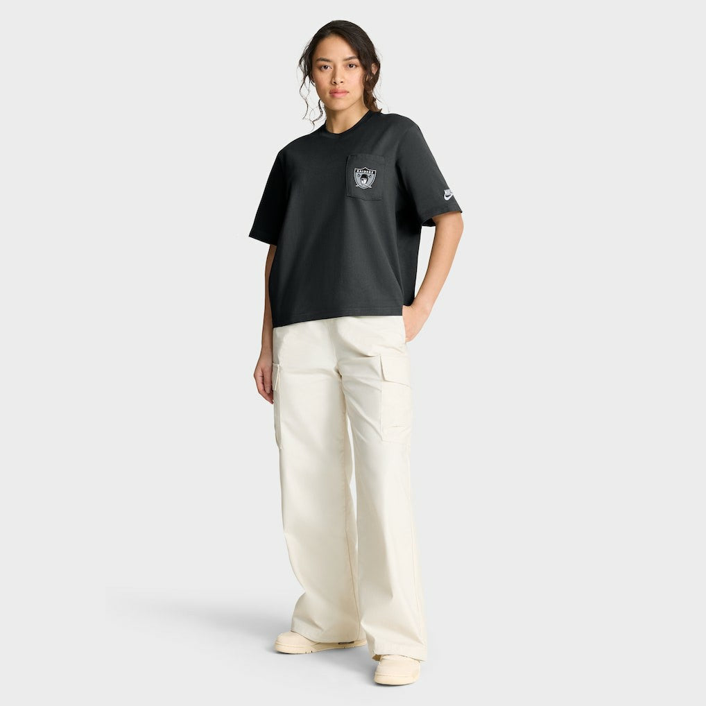 NFL Las Vegas Raiders Women's Rewind Pocket Boxy T-Shirt