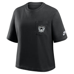 NFL Las Vegas Raiders Women's Rewind Pocket Boxy T-Shirt
