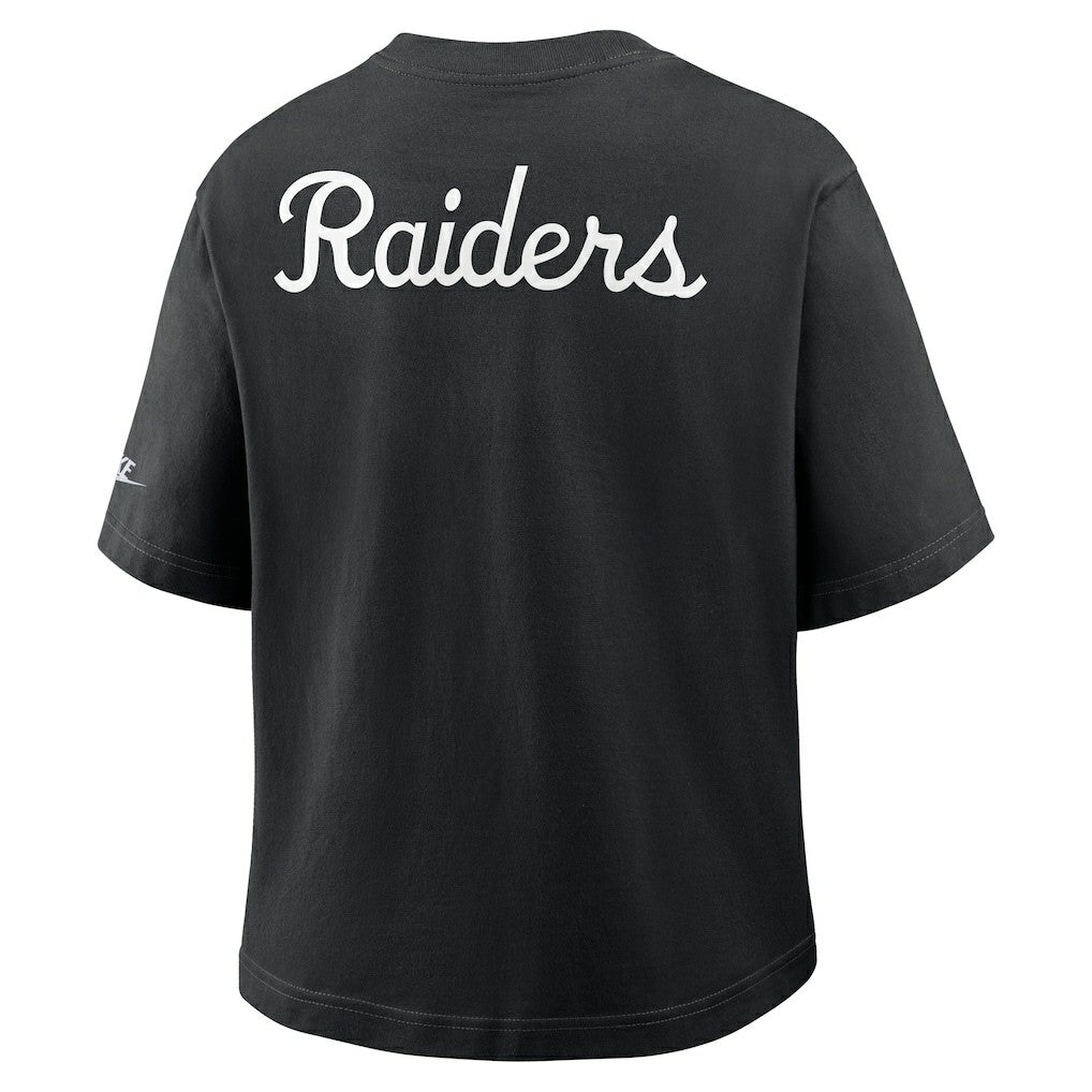 NFL Las Vegas Raiders Women's Rewind Pocket Boxy T-Shirt