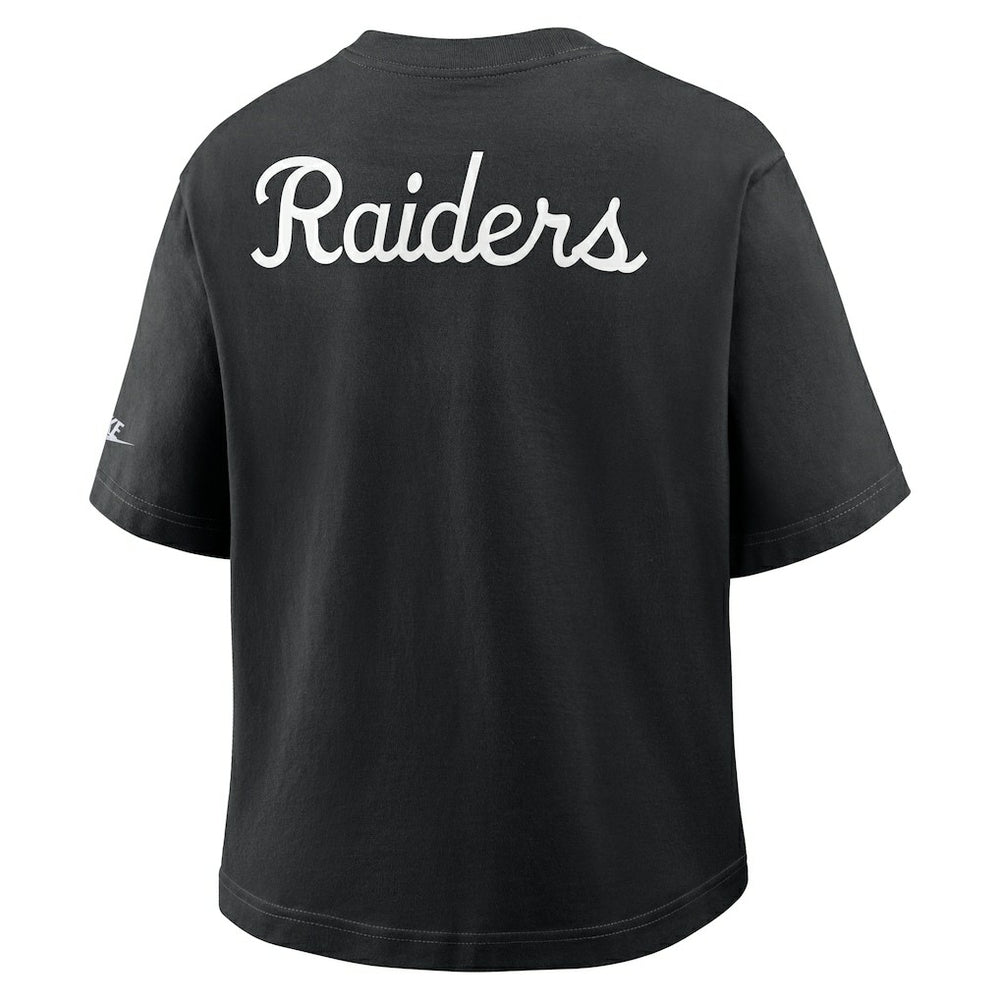 NFL Las Vegas Raiders Women's Rewind Pocket Boxy T-Shirt