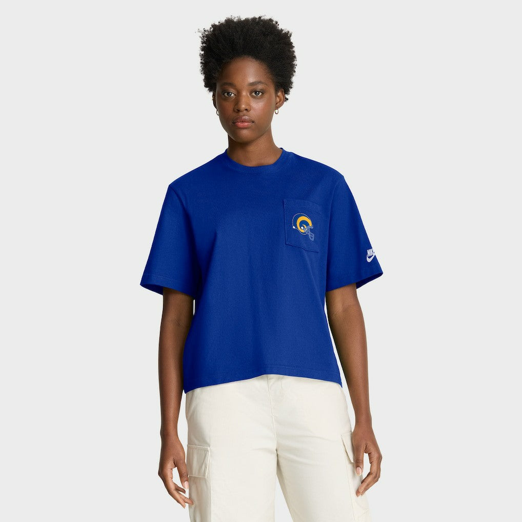 NFL Los Angeles Rams Women's Rewind Pocket Boxy T-Shirt