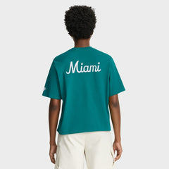 NFL Miami Dolphins Women's Rewind Pocket Boxy T-Shirt