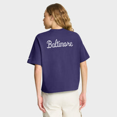 NFL Baltimore Ravens Women's Rewind Pocket Boxy T-Shirt