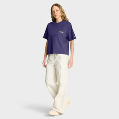 NFL Baltimore Ravens Women's Rewind Pocket Boxy T-Shirt