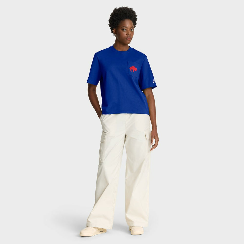 NFL Buffalo Bills Women's Rewind Pocket Boxy T-Shirt
