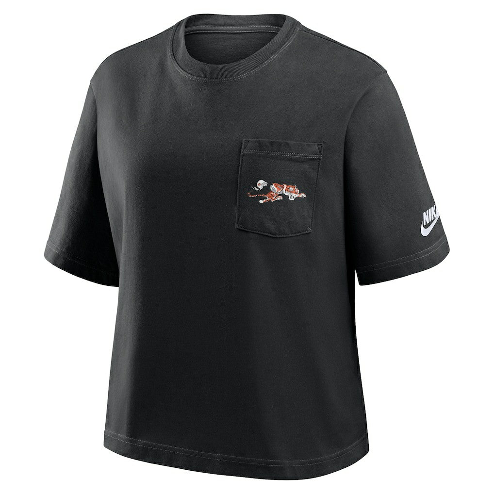 NFL Cincinnati Bengals Women's Rewind Pocket Boxy T-Shirt