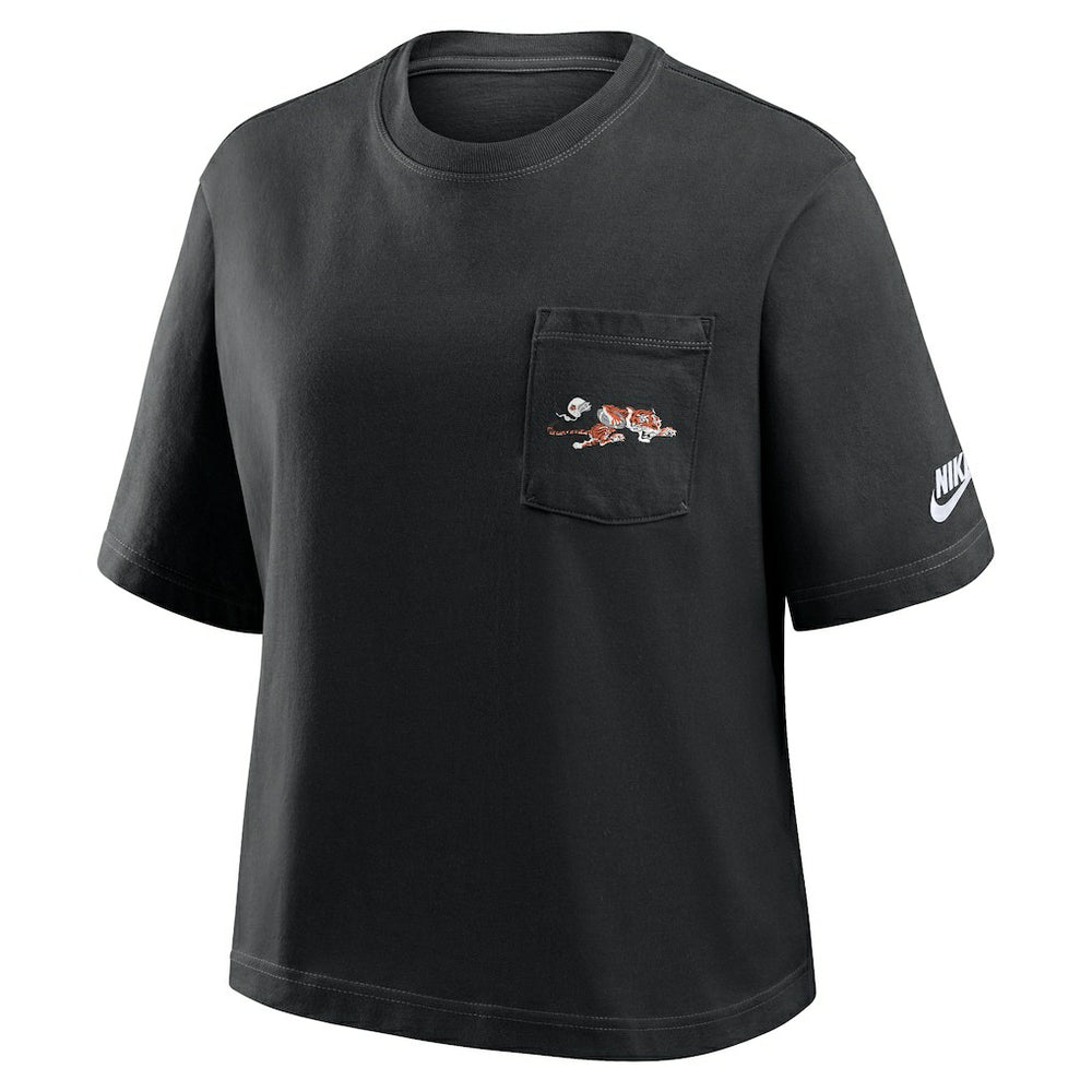 NFL Cincinnati Bengals Women's Rewind Pocket Boxy T-Shirt