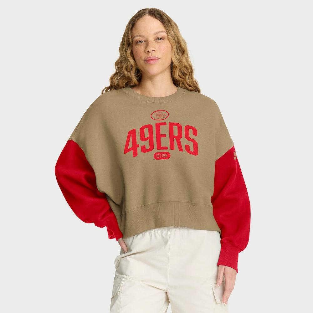 NFL San Francisco 49ers Women's Oversized Rewind Pullover Sweatshirt