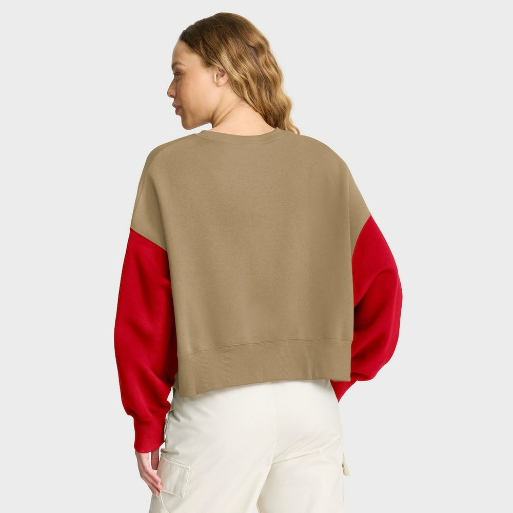 NFL San Francisco 49ers Women's Oversized Rewind Pullover Sweatshirt