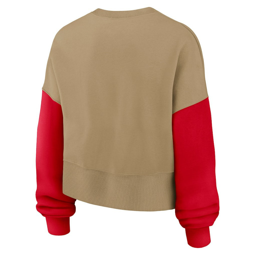 NFL San Francisco 49ers Women's Oversized Rewind Pullover Sweatshirt