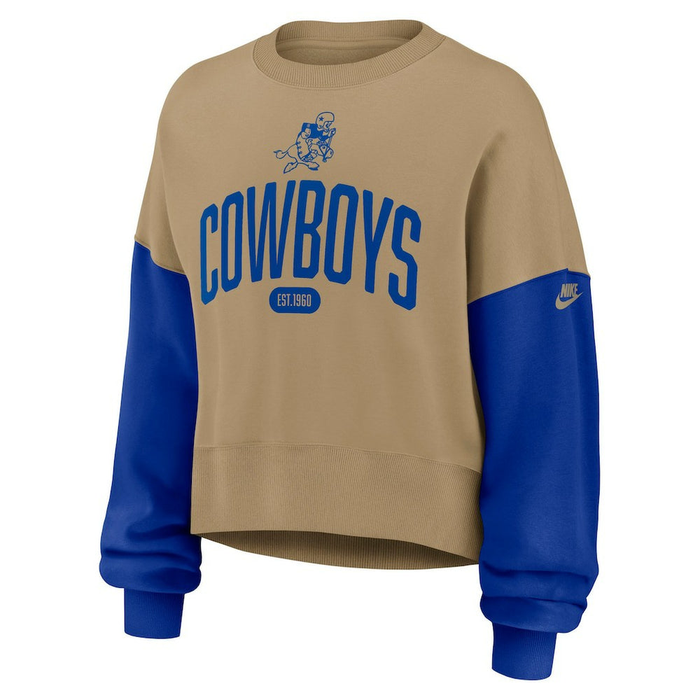 NFL Dallas Cowboys Women's Oversized Rewind Pullover Sweatshirt