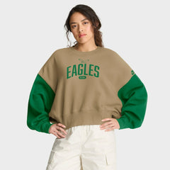 NFL Philadelphia Eagles Women's Oversized Rewind Pullover Sweatshirt