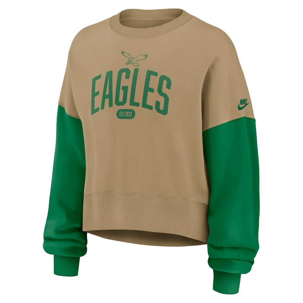 NFL Philadelphia Eagles Women's Oversized Rewind Pullover Sweatshirt