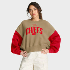NFL Kansas City Chiefs Women's Oversized Rewind Pullover Sweatshirt