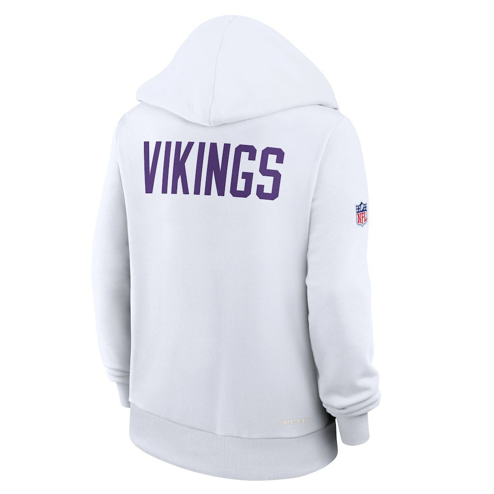 NFL Minnesota Vikings Women's Alternate Logo Sideline Standard Issue Dri-FIT Hoodie