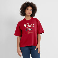 NFL San Francisco 49ers Women's Essential Script Relaxed Boxy T-Shirt