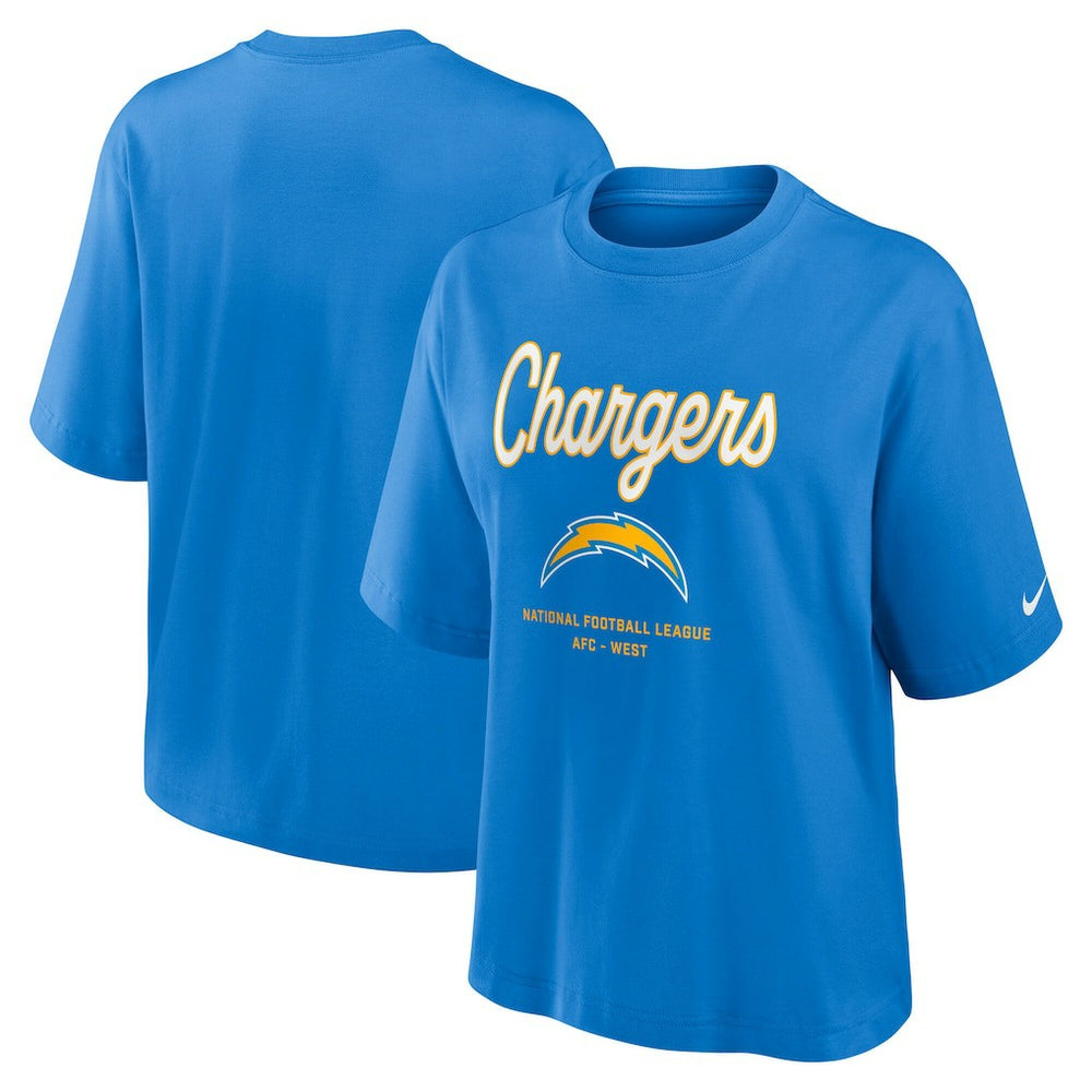 NFL Los Angeles Chargers Women's Essential Script Relaxed Boxy T-Shirt