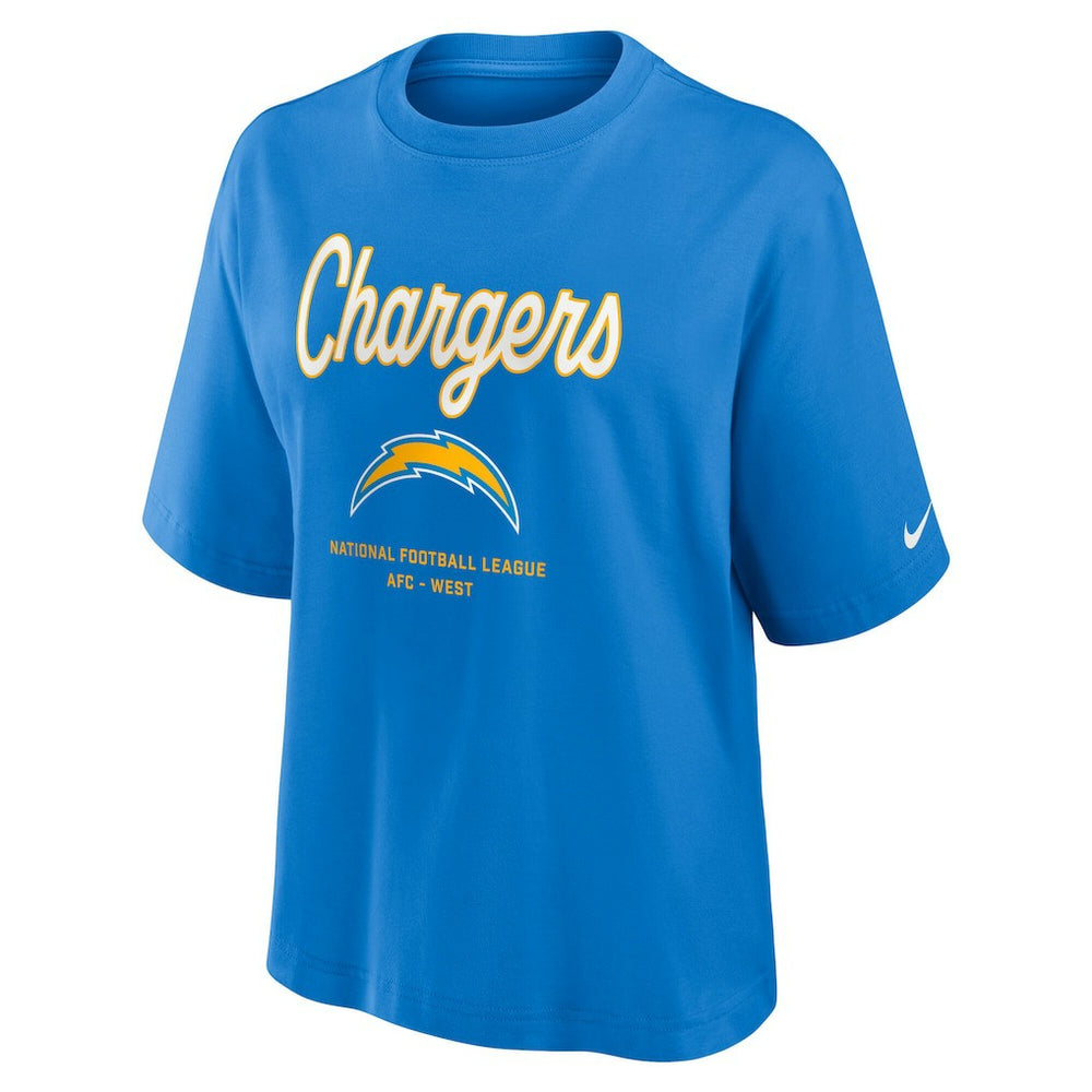 NFL Los Angeles Chargers Women's Essential Script Relaxed Boxy T-Shirt
