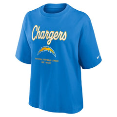 NFL Los Angeles Chargers Women's Essential Script Relaxed Boxy T-Shirt