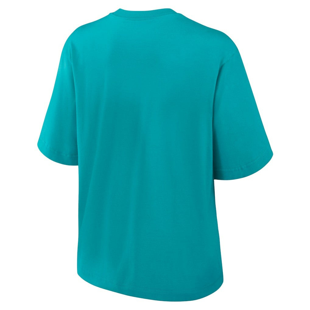 NFL Miami Dolphins Women's Essential Script Relaxed Boxy T-Shirt