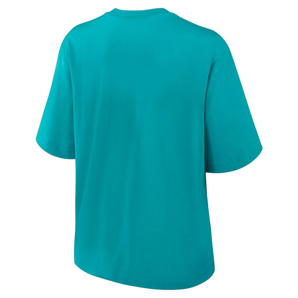 NFL Miami Dolphins Women's Essential Script Relaxed Boxy T-Shirt
