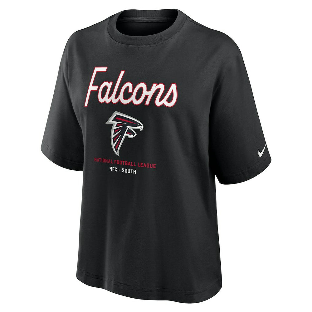 NFL Atlanta Falcons Women's Essential Script Relaxed Boxy T-Shirt