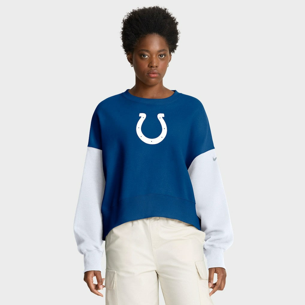 NFL Indianapolis Colts Women's Oversized Color-Block Pullover Sweatshirt