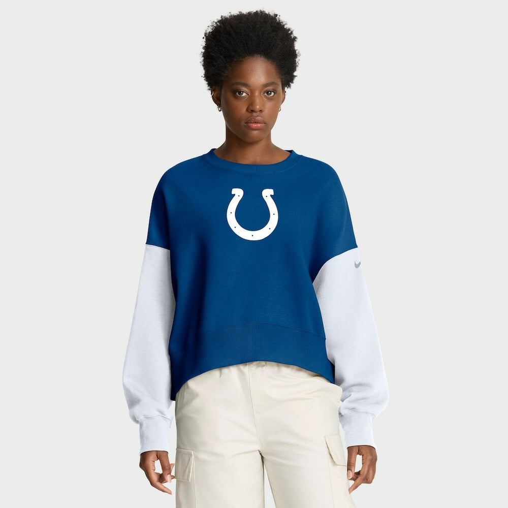 NFL Indianapolis Colts Women's Oversized Color-Block Pullover Sweatshirt