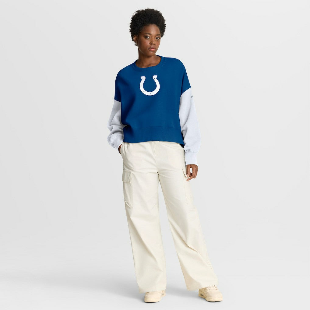 NFL Indianapolis Colts Women's Oversized Color-Block Pullover Sweatshirt