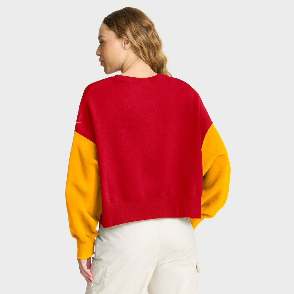 NFL Kansas City Chiefs Women's Oversized Color-Block Pullover Sweatshirt