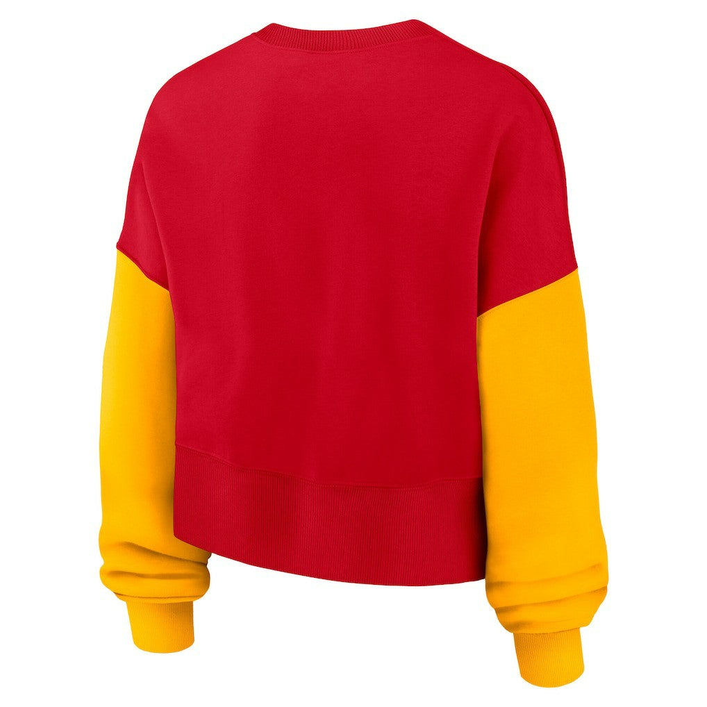 NFL Kansas City Chiefs Women's Oversized Color-Block Pullover Sweatshirt