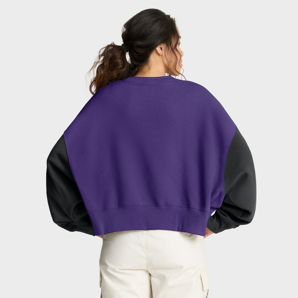 NFL Minnesota Vikings Women's Oversized Color-Block Pullover Sweatshirt