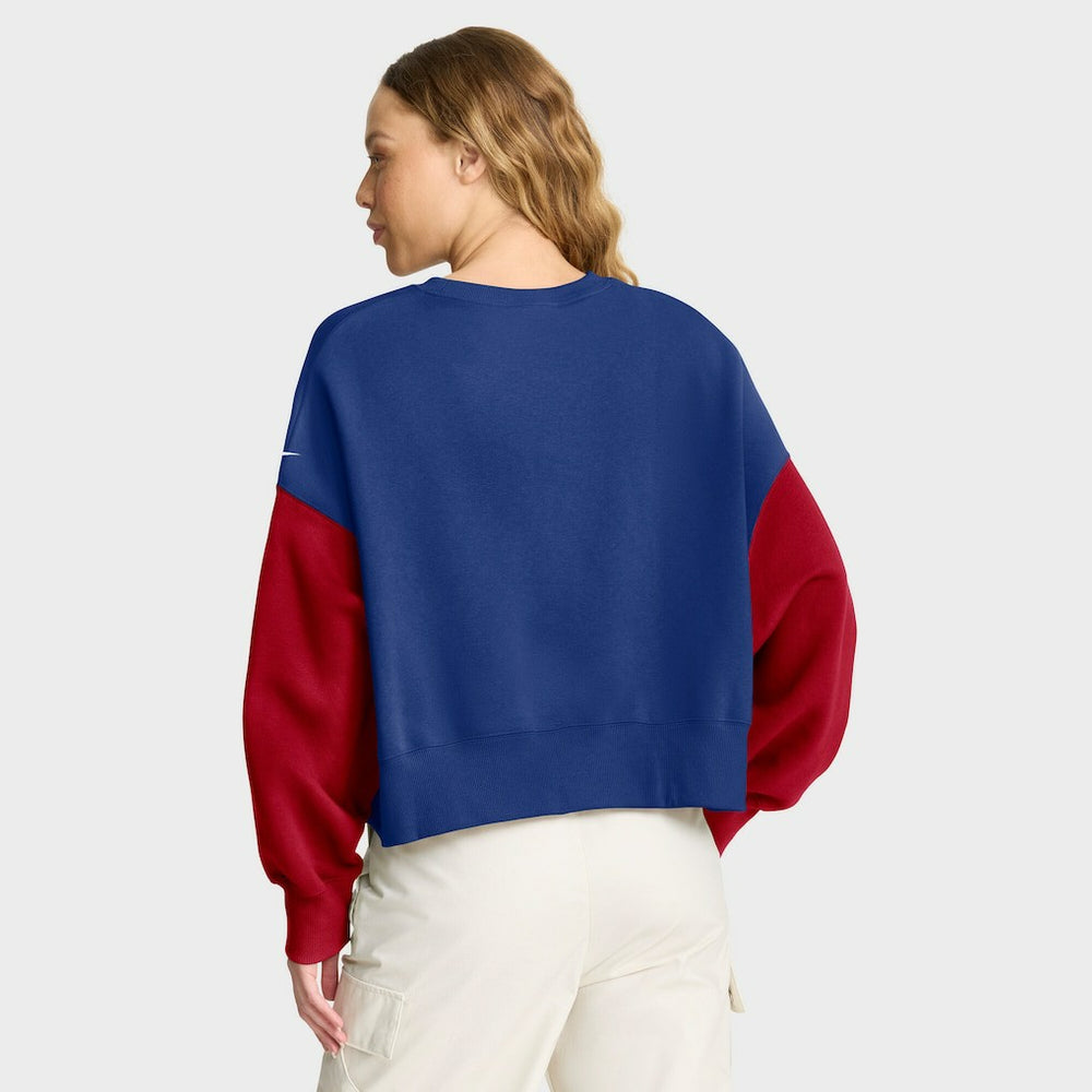 NFL New York Giants Women's Oversized Color-Block Pullover Sweatshirt